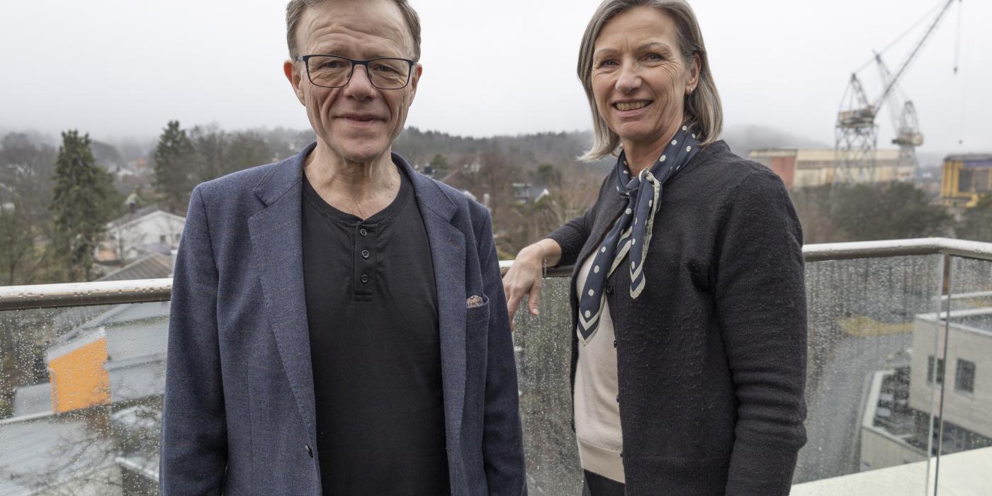 Senterleder Tommy Hvidsten og  koordinator Helene Mallasvik